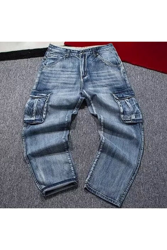 Men's Baggy Denim Jeans Loose Fit Hop Skateboard Pants With Tape Pockets And Straight Leg Design For Casual Streetwear Mens Stretch Boy Glitter