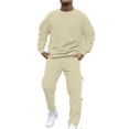thumbnail image 1 of TIANZEN Men's Casual Solid Color Suit Set Comfortable Slim Fit And Pants Outfit For Business Wedding Party Formal Occasions Mens Suits Regular Fit 34s Suit, 1 of 7