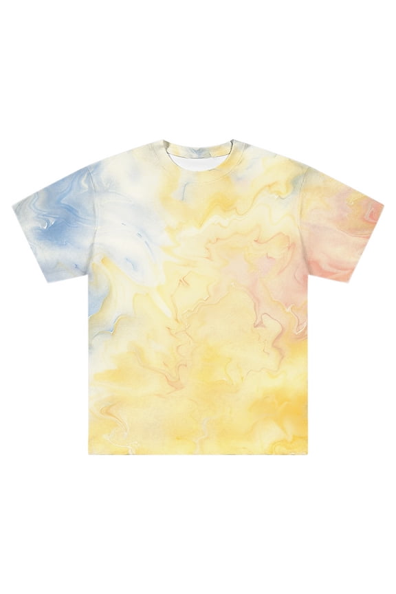 Men's Fashion Novelty Tie Dye Print Short Sleeve T Shirt Extra Large Men
