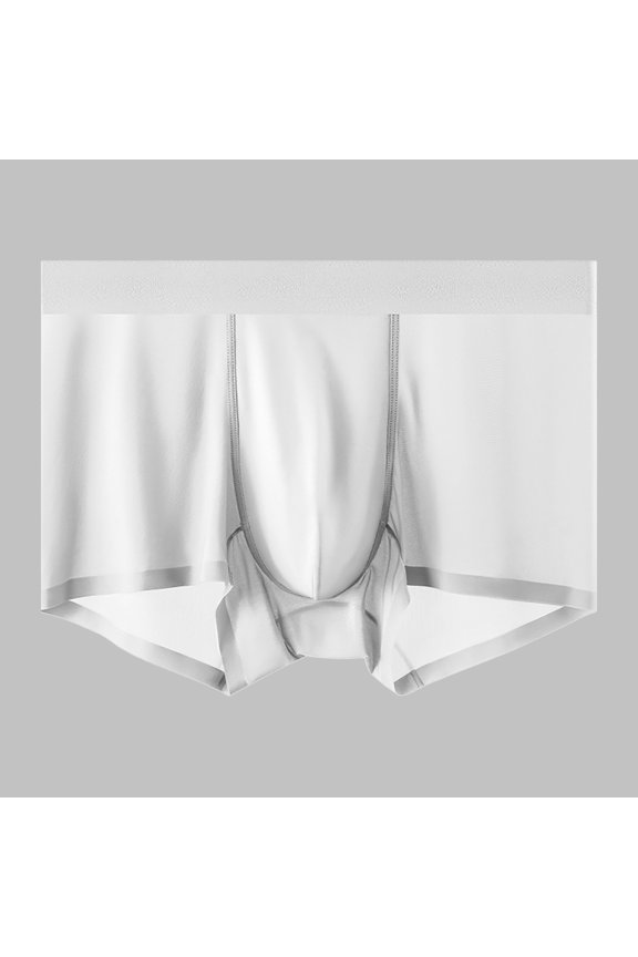 Men's Ice Silk Stretch Mid Rise Comfortable Natural Silk Liner Crotch Briefs Men Comfort Band Briefs Men Men Rugged Underwear My Package