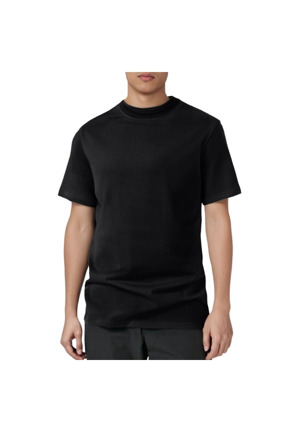Men's Short Sleeved T Shirt Double Layer Solona Half Neck Loose Short Sleeved T Shirt Bottom Shirt Mens Short Sleeve T Shirts