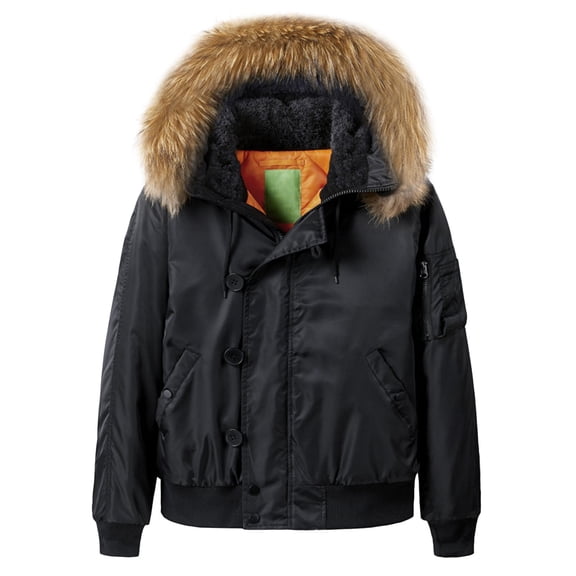 TIANZEN Men's Thickened Autumn And Winter Outdoor Sports Solid Colour Casual Style Jacket Coat Peak Seamless Stretch down Lightweight Jacket Men with Hood