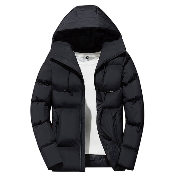 TIANZEN Men's Winter Casual Fashion Casual Warm And Slim Fit Hooded Down Jacket Men down Jacket Mens Nylon Jacket with Hood