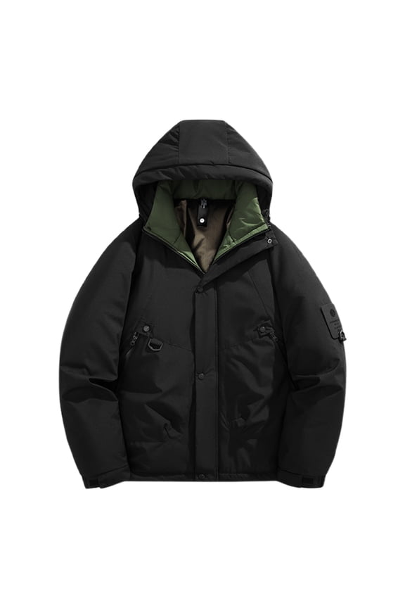 Men's Winter Heavy Duty Work Jacket Warm Insulated Coat Outdoor Windproof Cold Weather Coat For Men Durable Utility Jacket plus Size Winter Coats for Men Puffy Coat for Men