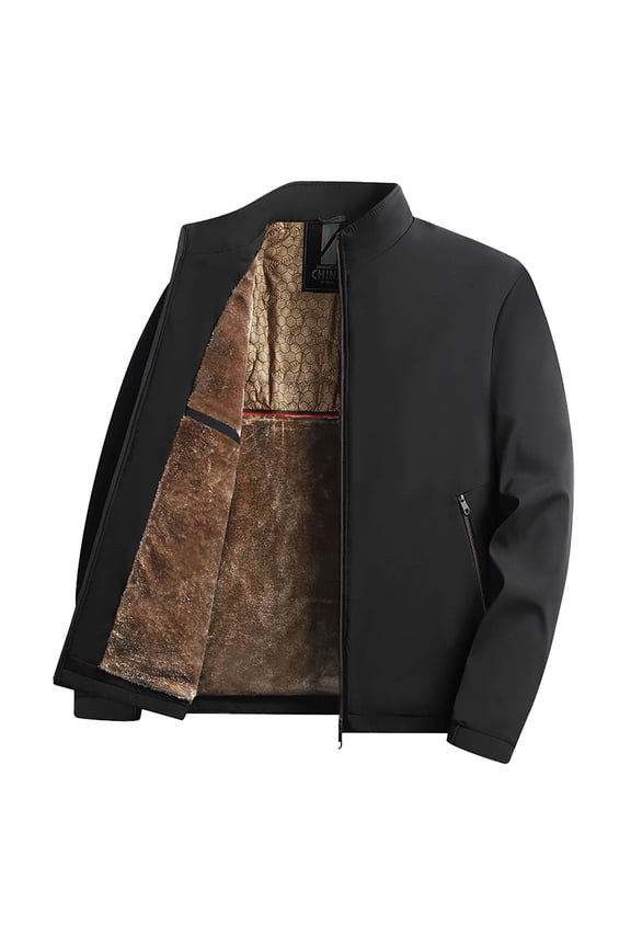 Men's Winter Jacket Thick Thermal Warm Lined Coat Trucker Lapel Work Cargo Jackets For Men Thick Winter Jacket for Men down Jacket by for Men