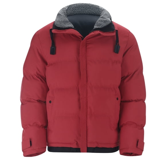 TIANZEN Men's Winter Thickened Casual Thermal Top Winter Warm Hooded Coat Mens Jackets Insulated Coats Men