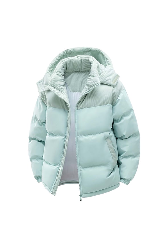 Men's Winter Thickened Warm Stand Up Collar Hooded Coat Casual Style Long Sleeved Coat Jacket with Zipper for Men Warmest Jacket