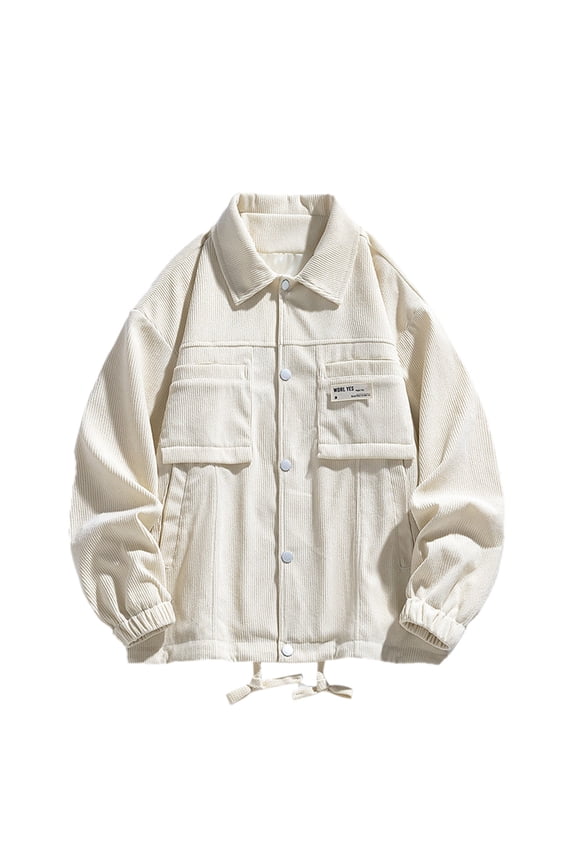 Mens Cargo Jackets Button Oversize Streetwear Jackets Pockets Spring Fall Lightweight Jackets Thick Winter Jackets for Men Winter Clothes