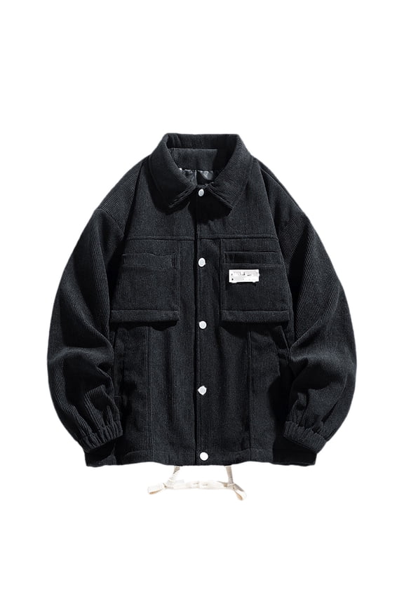 Mens Cargo Jackets Button Oversize Streetwear Jackets Pockets Spring Fall Lightweight Jackets Thick Winter Jackets for Men Winter Clothes