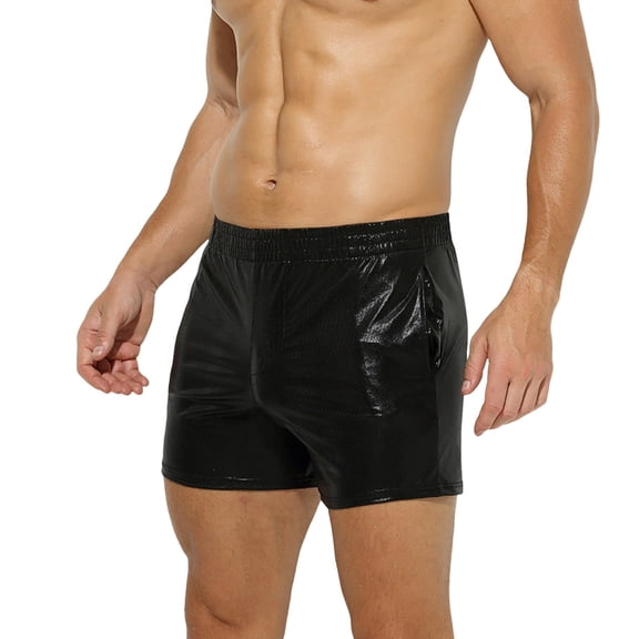 TIANZEN Mens Four Stretch Shorts Stage Fashion Show Pants Sequin Mens Underwear Large Briefs Women Men Thin Underwear