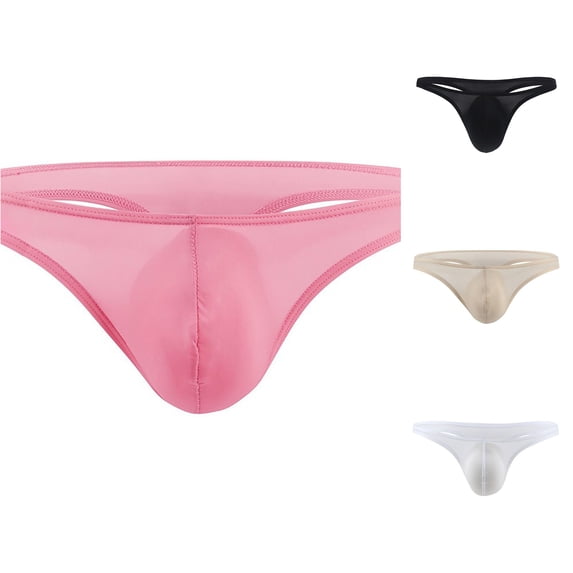TIANZEN Mens Thong Underwear G String Enhancing Pouch T Back Bikini Briefs Male Underwear