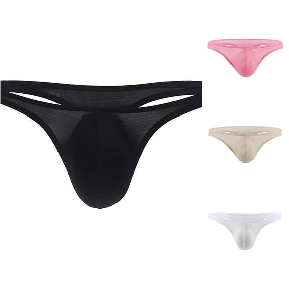 TIANZEN Mens Thong Underwear G String Enhancing Pouch T Back Bikini Briefs Male Underwear
