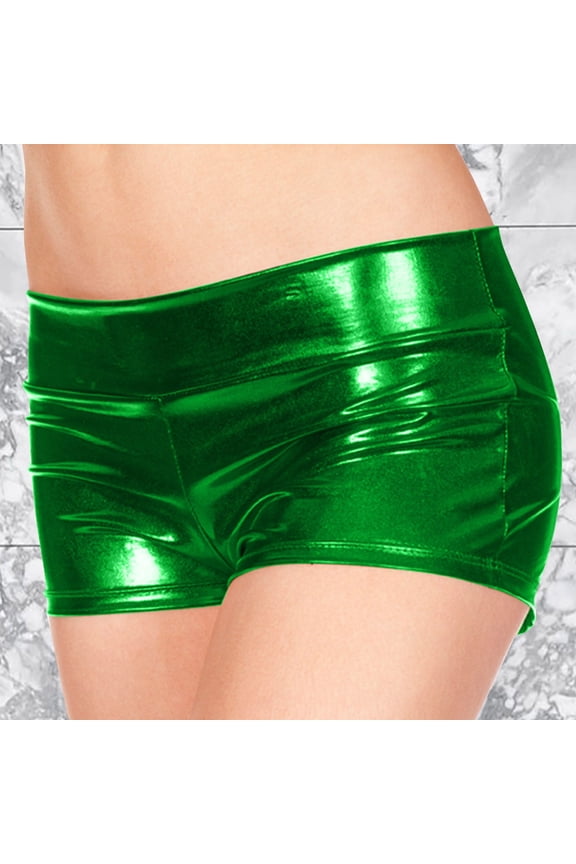 Metallic Rave Booty Dance Shorts Imitation Light Women Short Underwear Womens Long Shorts Padded Bike Shorts Women Womens Padded Cycling Shorts