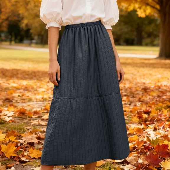 TIANZEN Mid Length Skirt For High Waist Stretch Daily Wear Versatile Midi Skirt Elegant Design Comfortable Soft Fabric Glitter Skirt Plaid Mini Skirt