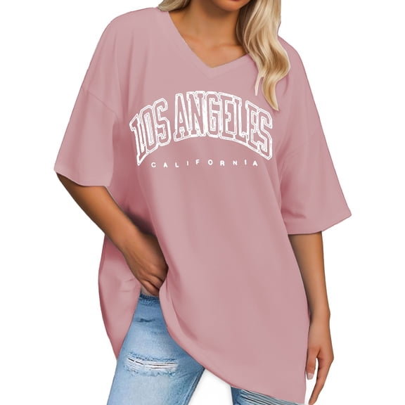 TIANZEN Oversize T Shirt Women's Print Short Sleeve Round Neck V Neck Tops Casual Loose Basic Summer Tee Shirts Blouse Ladies Satin Button down Shirt Womens Shirt with Buttons Long L