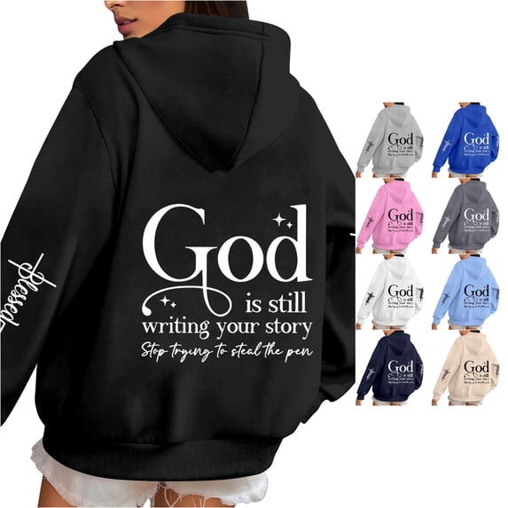 TIANZEN Oversized Long Sleeve Hooded Sweatshirt Casual Pullover Hoodie With Pocket For Streetwear Fashion Womens Zip up Tunic Sweatshirt