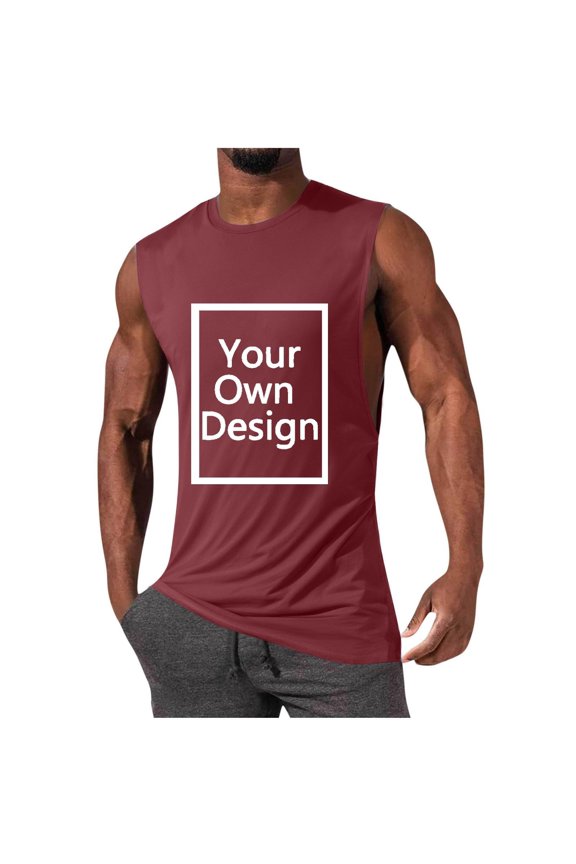 Personalizable ’s Tank Top For Customizable Graphic And Text Design Breathable Sleeveless Shirt For Everyday Wear Mesh Top Men