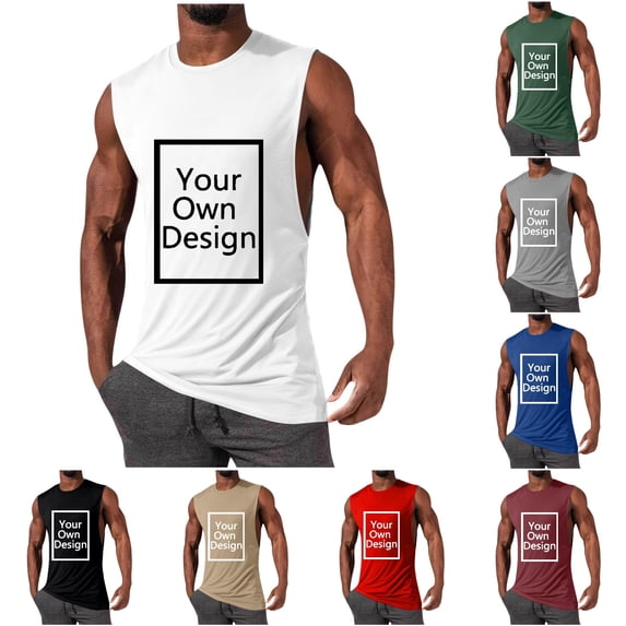 TIANZEN Personalizable ’s Tank Top For Customizable Graphic And Text Design Breathable Sleeveless Shirt For Everyday Wear Shirt for Men