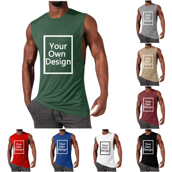 TIANZEN Personalizable ’s Tank Top For Customizable Graphic And Text Design Breathable Sleeveless Shirt For Everyday Wear Shirt for Men