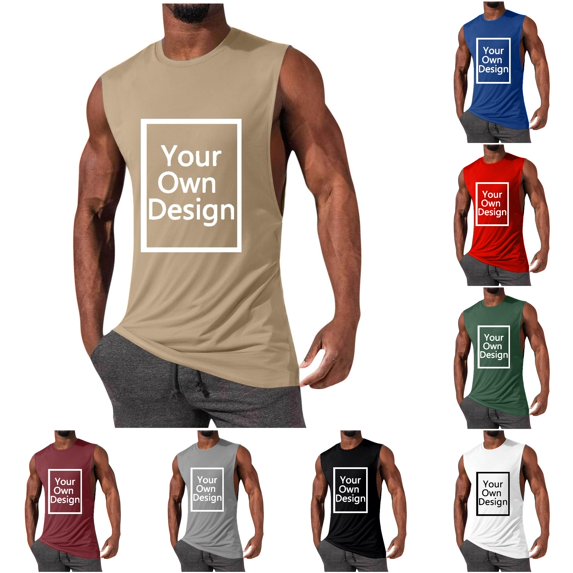 TIANZEN Personalizable ’s Tank Top For Customizable Graphic And Text Design Breathable Sleeveless Shirt For Everyday Wear Shirt for Men