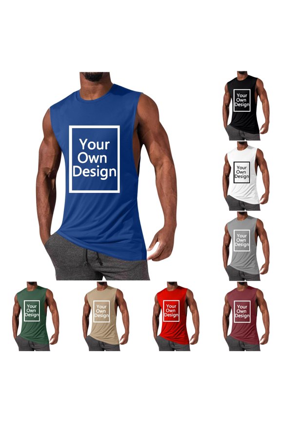 Personalizable ’s Tank Top For Customizable Graphic And Text Design Breathable Sleeveless Shirt For Everyday Wear Shirt for Men