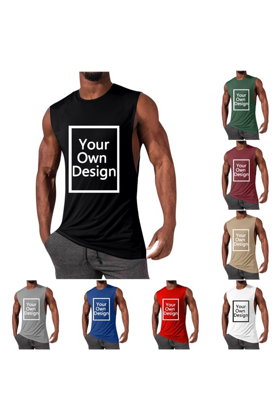 Personalizable ’s Tank Top For Customizable Graphic And Text Design Breathable Sleeveless Shirt For Everyday Wear Shirt for Men