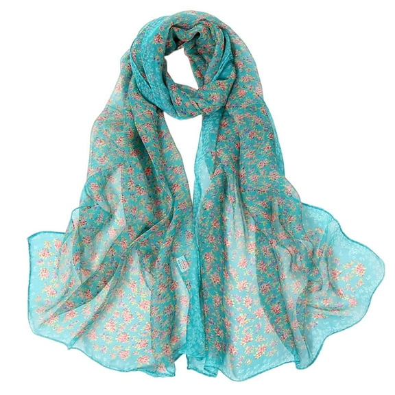 TIANZEN Scarfs For Women Lightweight Print Floral Pattern Scarf Shawl Fashion Scarves Sunscreen Shawls And Wraps For Spring Wrap Silk Film Lime Scarf Head Est