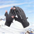 thumbnail image 1 of TIANZEN All Season Thermal Touchscreen For And Windproof Skiing Hiking Outdoor Activities With Insulated Warmth And Grip Gloves Mittens Women Cold Weather Gloves Mittens Men Winter Warm, 1 of 6