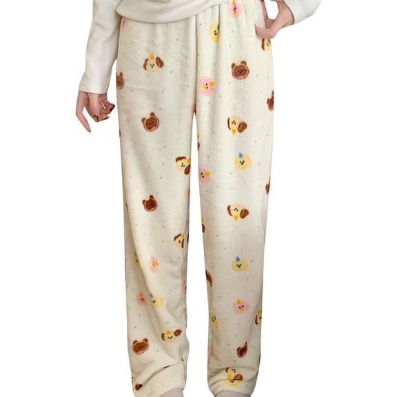 TIANZEN Soft Flannel Pajama Pants Cozy Lined Wear For Relaxed Comfort And Warmth Ideal For Home Sleeping Attire Pant Suits for Women Business Casual Pants Women Casual Petite