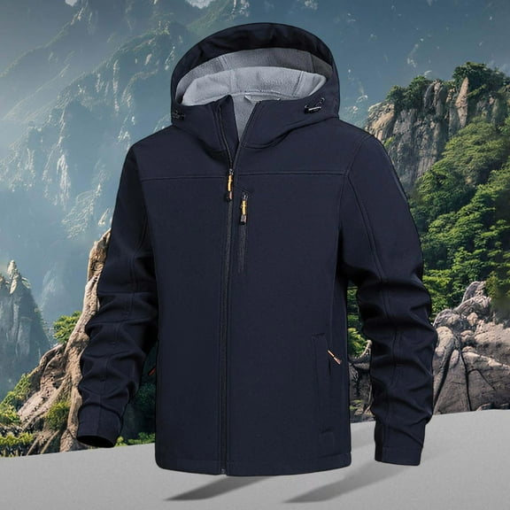 TIANZEN Softshell Jacket Winter Warm Windproof Outdoor Insulated Coat With Lightweight Thermal For Cold Weather for Men Casual Men's Big And Tall Jackets Will Jacket