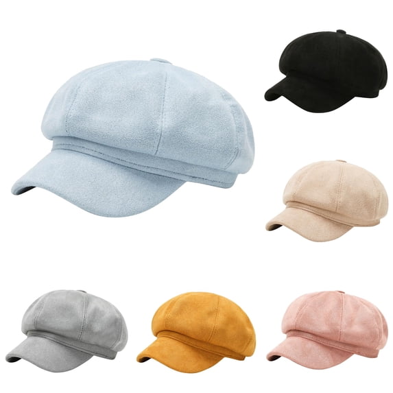 TIANZEN Solid Color Eight Beret Hat For Small Face And Versatile Daily Fashion French Barrette Hat Little Girl