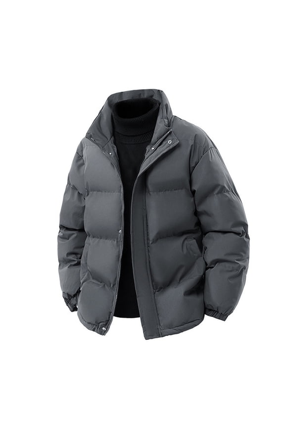 Solid Color Loose Fit Thickened Coat Winter Warm Insulated Outerwear Jacket For Cold Weather Maternity down Winter Jacket Hooded Men