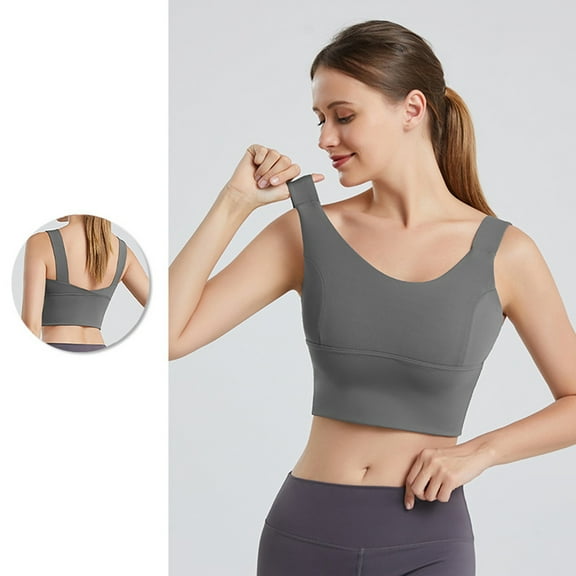 TIANZEN Solid Color Sports Bra Yoga Bra Vest Suspender Jogging Bras for Women Yoga Workout Clothes for Women Yoga Cup