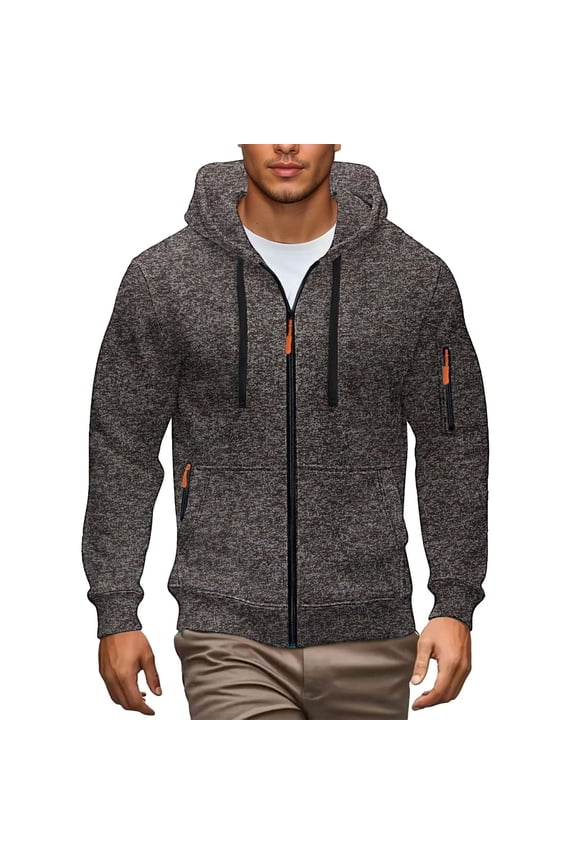 Style Hooded Zip Up Casual Jacket Outdoor Lightweight Athletic Sportswear Coat For Streetwear Fashion Winter Jackets for Men for Work Dank Jackets Big Men Winter Jacket
