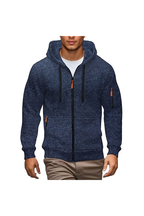 Style Hooded Zip Up Casual Jacket Outdoor Lightweight Athletic Sportswear Coat For Streetwear Fashion Winter Jackets for Men for Work Dank Jackets Big Men Winter Jacket