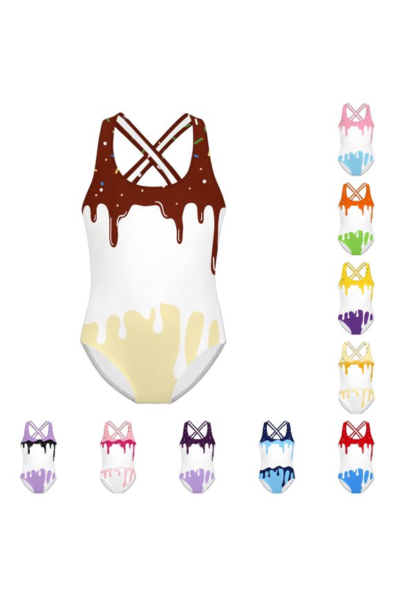 Summer Beach Ice Print Girls Swimsuit Two Piece Cute Ruffle Bikini Tankini For Toddler Youth Swimsuit 5t Girls