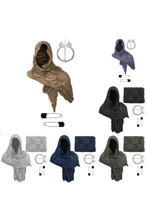 Tattered Cape Shawl Court Bohemian Layering Piece Long Black Dress Gothic