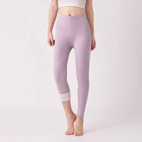 TIANZEN Thermal Leggings High Waisted Slim Fit Stretchy Warm Lined Base Layer Pants For Cold Weather Maternity Dress Pants Comfy Clothes