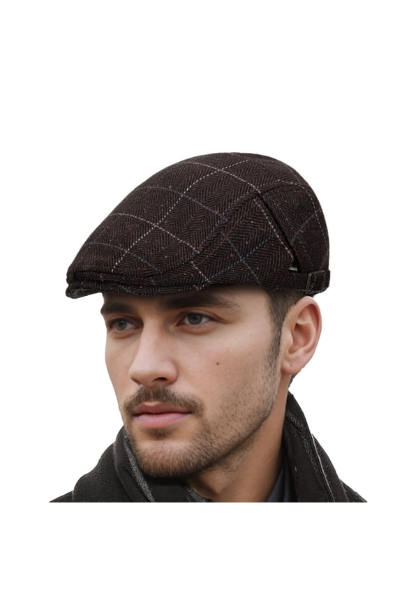 Unisex Cap Lattice Prints Hat Work Cap Plain Sunshade Cap Climbing Outdoors Autumn Winter Cap Male French