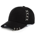 thumbnail image 1 of TIANZEN Unisex Solid Color Metal Rings Fashion Casual Cap Softball Hat, 1 of 3