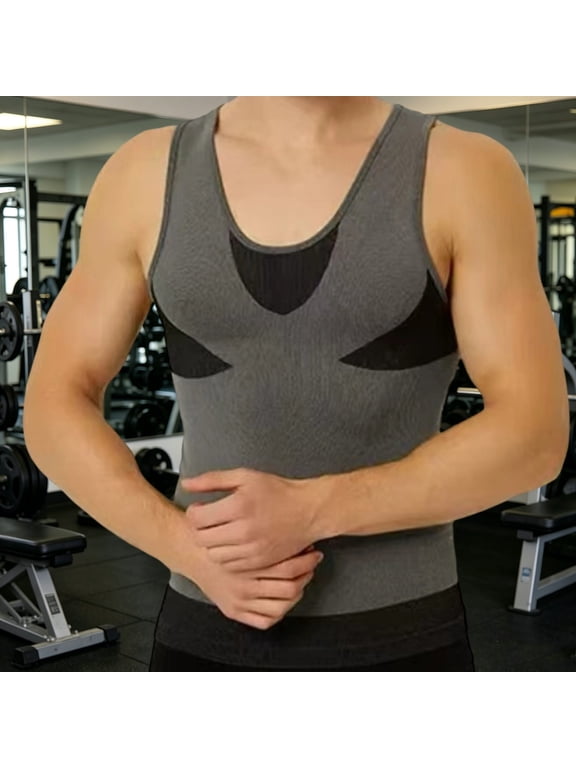Vest Workout Tank Top Fitness Training Undershirt Shapewear under Scrub Men Long Sleeve Shirts