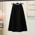 thumbnail image 1 of TIANZEN Warm Blend A Line Skirt For Mid Length High Waist Flared Casual Winter Fall Fashion Versatile Comfortable Outfit Two Piece Skirt Set for Women Pleated Tennis Skirt, 1 of 4