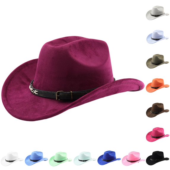 TIANZEN Western Cowboy Hat With Curved Brim For And Outdoor Adventure Travel Riding Country Style Cow Girl