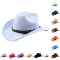 thumbnail image 1 of TIANZEN Western Cowboy Hat With Curved Brim For And Outdoor Adventure Travel Riding Country Style Cow Girl, 1 of 4