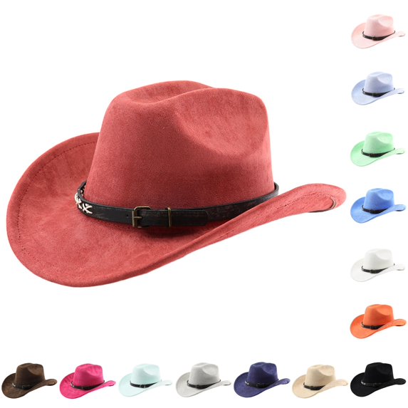 TIANZEN Western Cowboy Hat With Curved Brim For And Outdoor Adventure Travel Riding Country Style Cow Girl