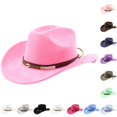thumbnail image 1 of TIANZEN Western Cowboy Hat With Curved Brim For And Outdoor Adventure Travel Riding Mens Fedora Hats round, 1 of 4