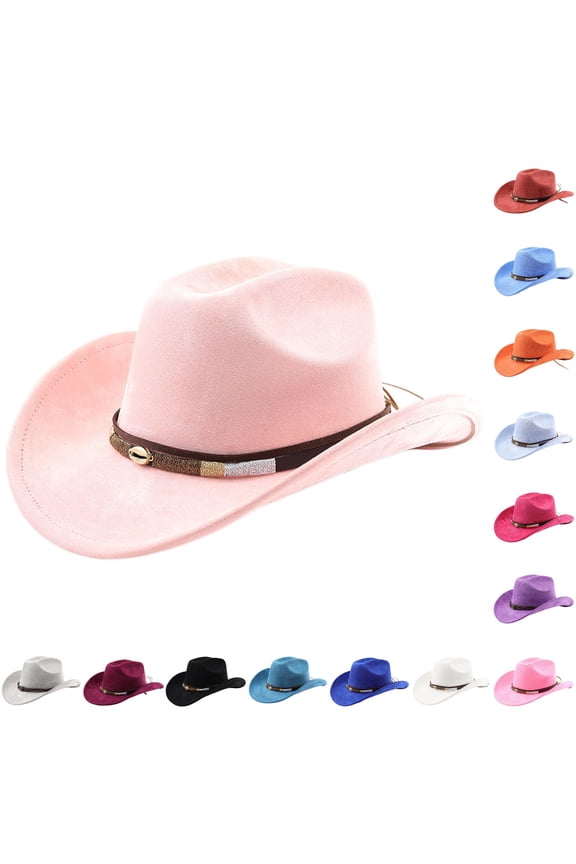 Western Cowboy Hat With Curved Brim For And Outdoor Adventure Travel Riding Mens Fedora Hats round