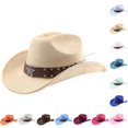 thumbnail image 1 of TIANZEN Western Cowboy Hat With Curved Brim For And Outdoor Travel Riding Country Style And Hat Men, 1 of 4