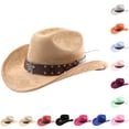 thumbnail image 1 of TIANZEN Western Cowboy Hat With Curved Brim For And Outdoor Travel Riding Country Style And Hat Men, 1 of 4
