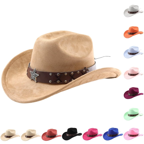 TIANZEN Western Cowboy Hat With Curved Brim For And Outdoor Travel Riding Country Style And Hat Men